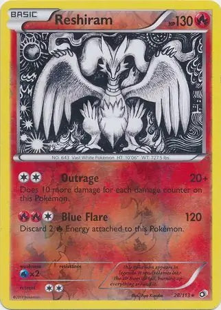 Legendary Treasures Reshiram #28/113 reverse holo